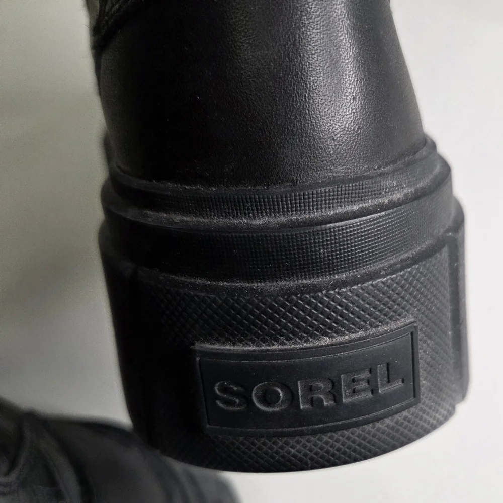 Sorel Women's Caribou X Waterproof Lace-Up Boots Black Leather Size 6.5 - Picture 7 of 12